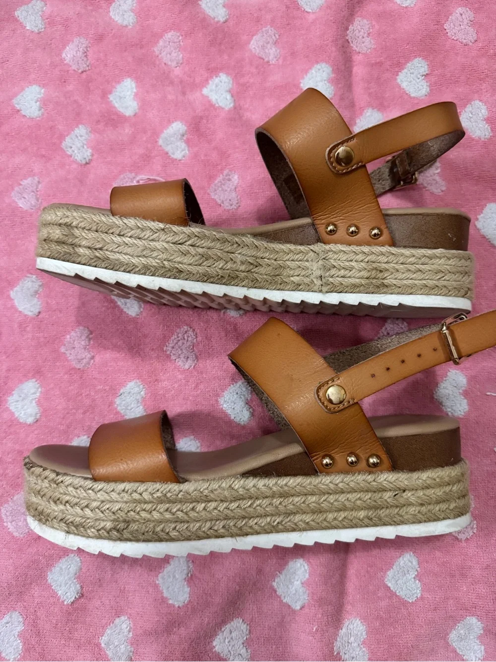Tan Double-Strap Sandals